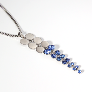 V & R joyería de moda hecho a mano rodio de imitación Epoxy rojo piedra cuadrado serpiente cadena larga colgante collar - Product Image 5