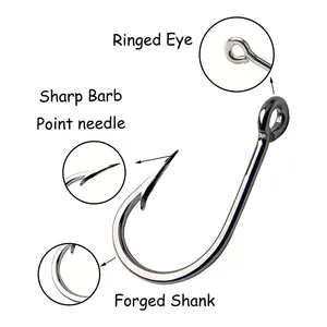 St. Steel 7 Leader w CARBON Octopus Circle 6/0 Hook 10 PACK READY TO FISH  RIGS 