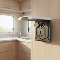Prise de courant extérieure étanche IP44 pour camping-car avec sorties USB pour véhicule, camping-car, caravane, utilisation en extérieur