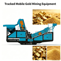 Équipement mobile sur chenilles pour la récupération de l'or alluvial et la valorisation des minerais d'or