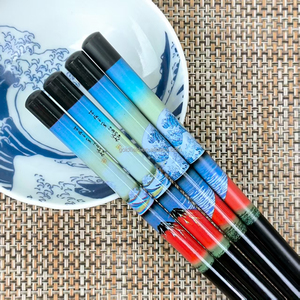 Juego de palillos Monte <span class=keywords><strong>Fuji</strong></span>, 1 par de palillos de madera con soporte para palillos y recipiente para salsa, juego de vajilla en caja de regalo - Product Image 5