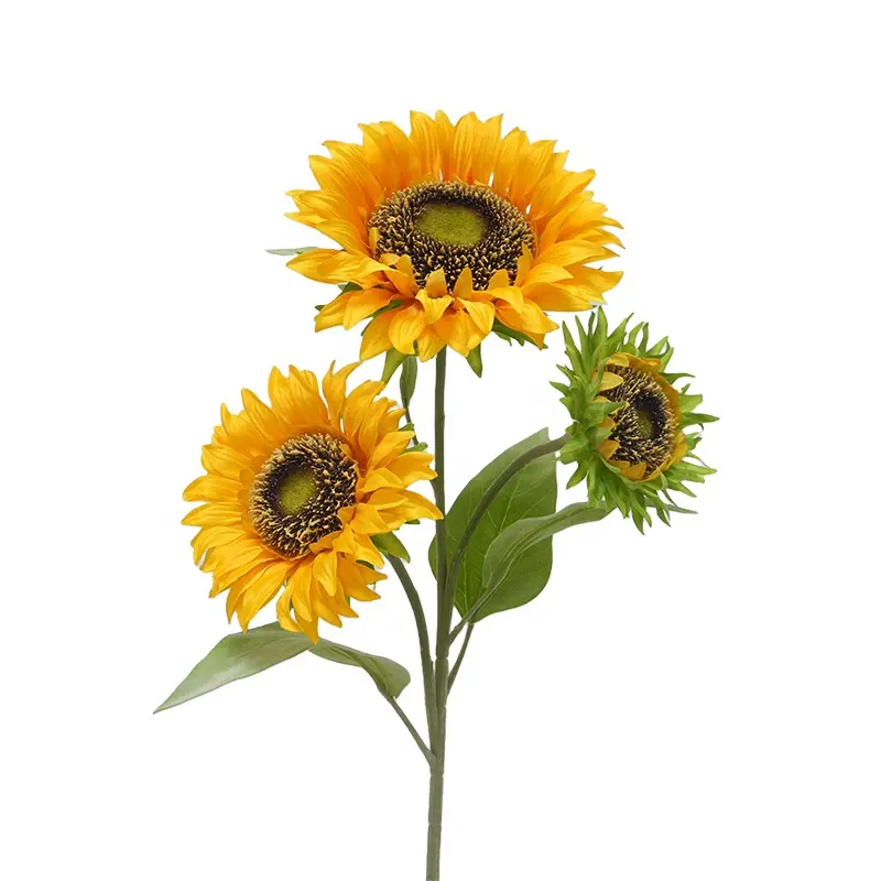 Hot Sale Sunflower Wholesale Wedding Decoration Artificial Sunflower With Stem Flower