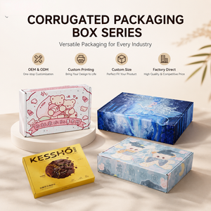FX Custom Pattern Full Colored Printing Cute Cartoon Gift Packaging Mailer Box Corrugated Box for <b>Birthday</b> Clothing - Product Image 1