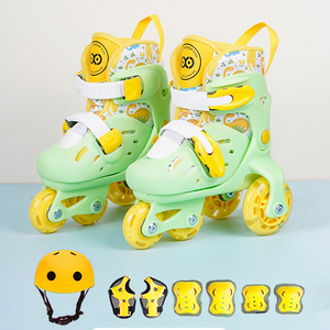 Mỗi Tam Giác Bốn Bánh Xe Giày Trượt Con Lăn Đôi Có Thể Điều Chỉnh Trẻ Em Của Con Lăn Giày Trượt Bánh Bảo Vệ Bán Buôn Cho Người Mới Bắt Đầu Trẻ Em - Product Image 2