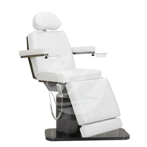 Base Rosa cama de masaje cosmético eléctrico 4 Motor ajustable silla Facial alta oro Acero inoxidable salón de belleza muebles modernos - Product Image 5
