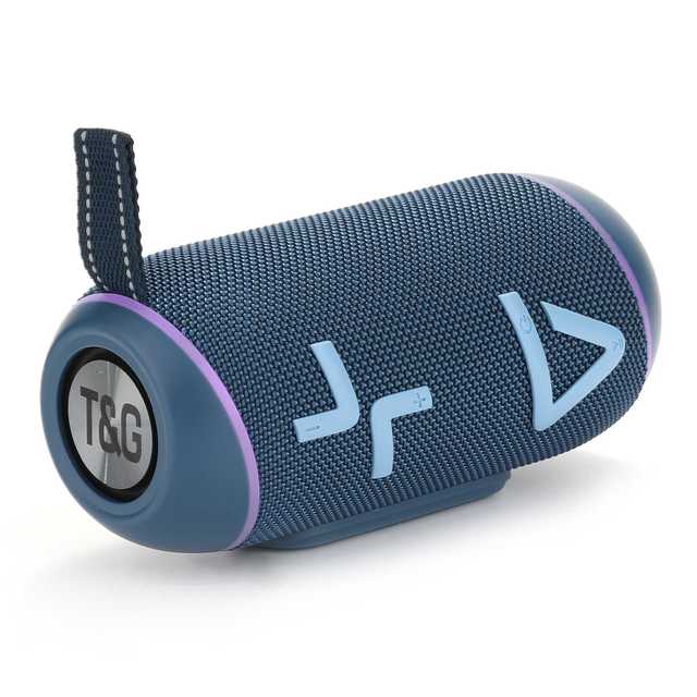 TG657 for V5.3 Waterproof IPX-7 Portable Mini Speaker RGB LED Voice Control 1000-2000mAh Battery Subwoofer for Outdoor Use