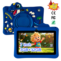 YPORANGE Tablet Dinosaurus 7-Inci untuk Anak-Anak IPS 1024*600 Quad Core MTK6737 3GB+32GB Penyimpanan Android 9 2MP+2MP Wi-Fi Baru