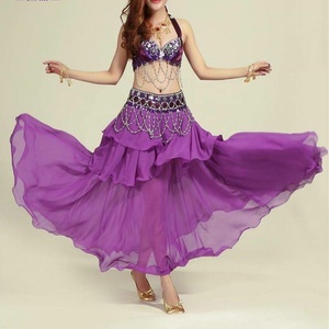 Bestdance <span class=keywords><strong>Samba</strong></span> trajes de danza del vientre sujetador con cuentas Top cinturón faldas Bollywood carnaval trajes - Product Image 5