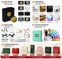 Sacs de shopping personnalisés haut de gamme avec poignée découpée, logo en feuille d'argent, écologiques, imprimés sur mesure, emballage cadeau de luxe