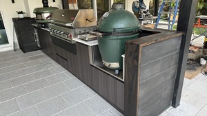 Fabrication d'îlots <span class=keywords><strong>de</strong></span> cuisine extérieure en acier inoxydable, <span class=keywords><strong>barbecue</strong></span> d'extérieur, ensemble <span class=keywords><strong>de</strong></span> grils <span class=keywords><strong>de</strong></span> <span class=keywords><strong>barbecue</strong></span> - Product Image 3