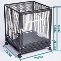 Grande cage à oiseaux en métal multifonctionnelle empilable pour l'élevage de perroquets