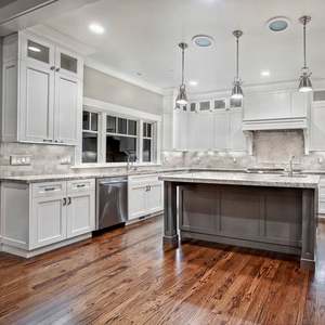 Meuble de cuisine modulaire Shaker, îlot central, bois, style européen et australien, couleur personnalisable, pieds en alliage d'aluminium - Product Image 6