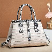 Sac à main pour femme à motif crocodile, en cuir PU, sac à bandoulière de luxe pour femmes, sac fourre-tout pour un usage quotidien