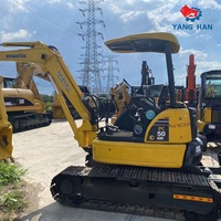 Excavatrice hydraulique Komatsu PC50 d'occasion, 5,3 tonnes, pour travaux de construction