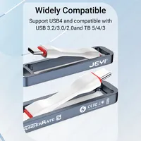 JEYI 80Gbps Verstaubares Kurzes Typ-C-Kabel PD240W für iPhone für OnePlus für Schnelles Laden Kompatibel mit Thunderbolt 5/4/3