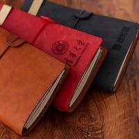 Ensemble cadeau de carnet en cuir A6 de simplicité moderne, logo, fournitures scolaires créatives, stylo en bois de santal, ensemble cadeau