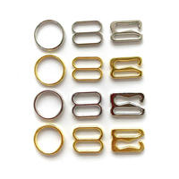 Accessoire de sous-vêtement en gros 10MM anneaux de soutien-gorge en métal crochets curseurs boucles de sangle de soutien-gorge réglables