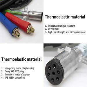 15ft <strong>3</strong> in 1 ABS Power Air Power Brake Line Hose Wrap <strong>7</strong> <strong>Way</strong> Electrical Cable Assembly for Semi Truck Trailer Tractor <strong>Parts</strong> - Product Image 6