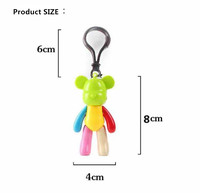 Dessin animé ours porte-clés ABS fluide ours sac suspendu porte-clés sac porte-clés accessoires