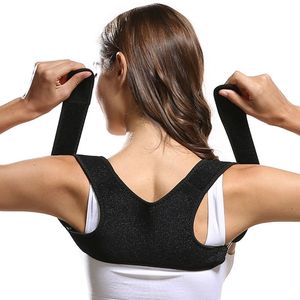 Neues Design Neopren Black Posture Corrector Rückens tütz gürtel mit Schutz für Studenten und Erwachsene - Product Image 1