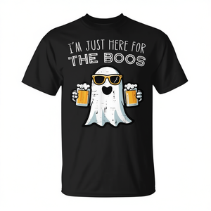 Camiseta de Halloween con diseño de fantasma, camiseta para mujer con diseño de disfraz de papá, I'm Just Here For The Boos - Product Image 2