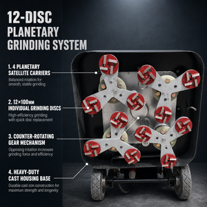 Machine à polir le sol en diamant automatique à usage intensif portable, polisseuse <span class=keywords><strong>de</strong></span> béton, aspirateur, <span class=keywords><strong>moteur</strong></span> principal <span class=keywords><strong>de</strong></span> 7,5 kW - Product Image 2