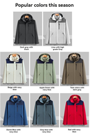 Veste coupe-vent imperméable 3 en 1 avec doublure en polaire amovible à blocs de couleur Logo personnalisé Veste légère pour homme pour l'extérieur