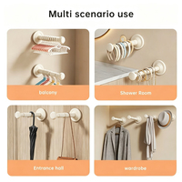 Séchoir à linge rétractable à ventouse, support mural sans perçage, moderne, pour salle de bain et balcon