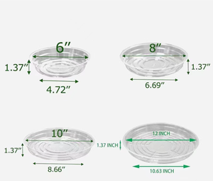 6 8 10 12 pollici di dimensioni Clear Plant piattino gocciolamento vassoi in plastica <span class=keywords><strong>per</strong></span> vasi di fiori vassoio vaso di fiori - Product Image 3