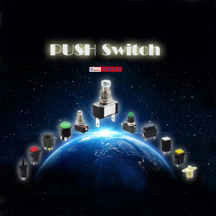 Sci Đài Loan mở nút PUSH Switch R13-548 Max điện áp 250V với chất lượng ánh sáng push button Thiết bị chuyển mạch