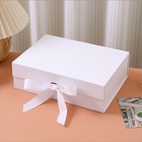 Boîte à perruque pliable de luxe biodégradable personnalisée avec ruban et fermeture magnétique pour emballage de logo, pour cheveux, vernis à ongles, shampoing, avec pelliculage mat