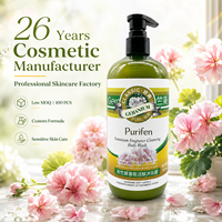 Gel Douche Hydratant Multi-Acide Hyaluronique et Huile de Géranium pour Soin Microbiome, Idéal Spa Corporel à Domicile, Vente en Gros OEM
