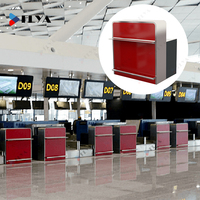 Comptoir de billetterie d'aéroport moderne multicolore personnalisé de bonne qualité à bas prix Flya
