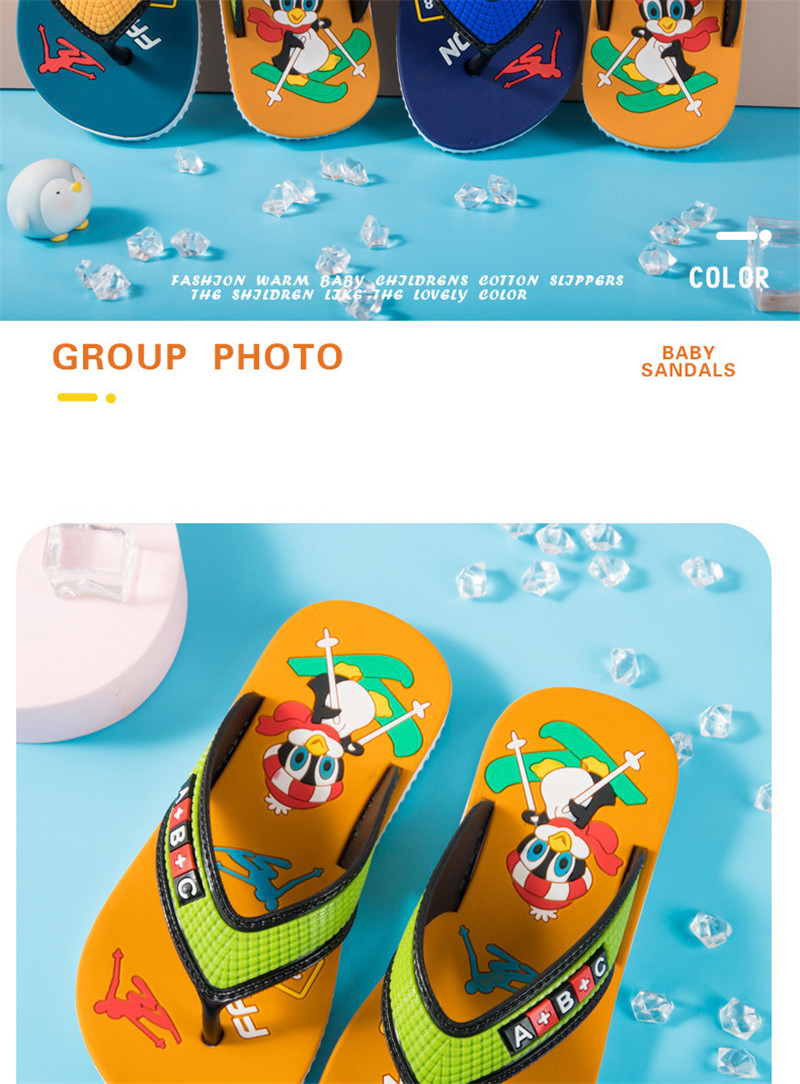 Children Filp Flops Summer PVC Shoes Cartoon Printed Kids Filp-flops Slippers