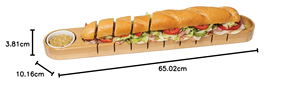 <span class=keywords><strong>Tabla</strong></span> <span class=keywords><strong>de</strong></span> servir <span class=keywords><strong>de</strong></span> bambú QM para baguettes con ranuras para salsa y guías <span class=keywords><strong>de</strong></span> corte, bandeja larga para <span class=keywords><strong>cortar</strong></span> pan francés, apta para alimentos, 3.8cm <span class=keywords><strong>de</strong></span> grosor - Product Image 3