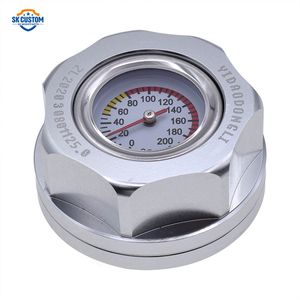 Couvre-<span class=keywords><strong>bouchon</strong></span> de réservoir de carburant et filtre à huile moteur en aluminium avec <span class=keywords><strong>jauge</strong></span> de température pour Honda Toyota Nissan - Product Image 4