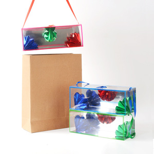 Independent Brands Decorative Storage <b>Boxes</b> 13x6x17.5cm Clear With Colorful Ribbons For <b>Gift</b> Packaging - Product Image 3