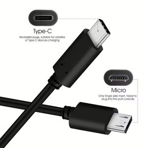 Câble de téléphone Type C-Micro, adaptateur de transfert de données de haute qualité, câble Micro V8 Type C - Product Image 2