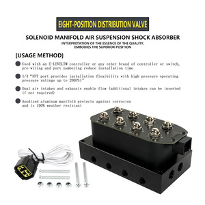 Vanne de distribution de suspension pneumatique RASTP 1/4 po NPT, vanne de commande à solénoïde pour amortisseur pneumatique - Product Image 3
