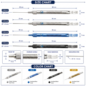 Calibrador de Profundidad Manual de Acero, Instrumento Quirúrgico Ortopédico, 0-30mm, 0-40mm, 0-60mm, 0-90mm, Herramienta de Medición de Precisión - Product Image 5