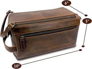 Bolsa Deportiva de Cuero Clásica para Hombre con Bolsa de Aseo, Bolsa de Viaje para Fin de Semana, Equipaje para Escapadas de Fin de Semana - Product Image 3
