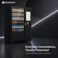 Distributeur automatique de snacks et boissons BANDENG 6610Pro 22T avec lecteur de billets, pièces et cartes et réfrigération de 4°C à 25°C