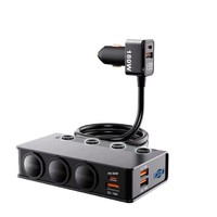 Adaptateur allume-cigare 9-en-1 180W avec câble de charge Starlink 3.0 de 1 m et interrupteurs indépendants 12V/24V