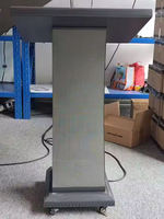 Podio con Pantalla LED, Plataforma Móvil Portátil para Hablar con Ruedas, HD.86 GOB, Cabina Creativa para Discursos, DJ, Escenario Móvil para Conferencias