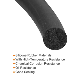1Mm Đường Kính Tùy Chỉnh Nhiệt Độ Cao Chịu Mài Mòn Ép Đùn Vòng Miếng Bọt Biển Con Dấu Cao Su Silicone Bọt Con Dấu Dải Cho Công Nghiệp Sử Dụng - Product Image 6
