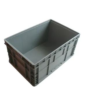 QS Factory Wholesale Euro Multi Color Industrial Stack Moving Plastic Storage Parts Bins Box with Handle for Warehouse Transport