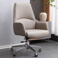 Chaise de bureau ergonomique moderne à dossier moyen pivotante pour la maison, l'école, l'hôpital et l'hôtel, avec base métallique réglable en hauteur