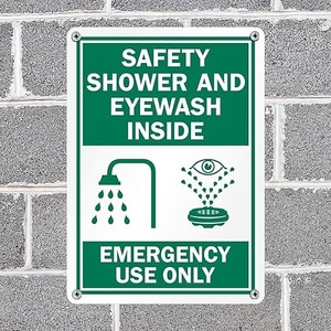<span class=keywords><strong>Señal</strong></span> de Emergencia Personalizada de Alta Calidad de 10*14 Pulgadas para Ducha de Seguridad y <span class=keywords><strong>Lavaojos</strong></span> - Solo para Uso en Emergencias - Product Image 3