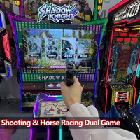 Machine de jeu d'arcade 3D de tir à cheval pour enfants, à monnayeur, avec système de rédemption de tickets, pour centre commercial, vente en gros, logo personnalisé