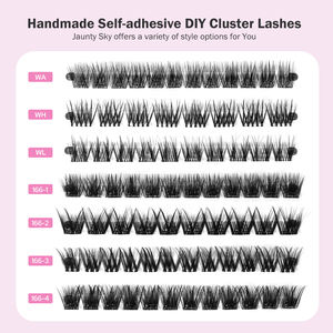 מחיר המפעל לחץ על הריסים העבה הטבעי העבה טרום-בונד אשכולות לפני חתך את עצמו דבק diy lash הארכה - Product Image 2